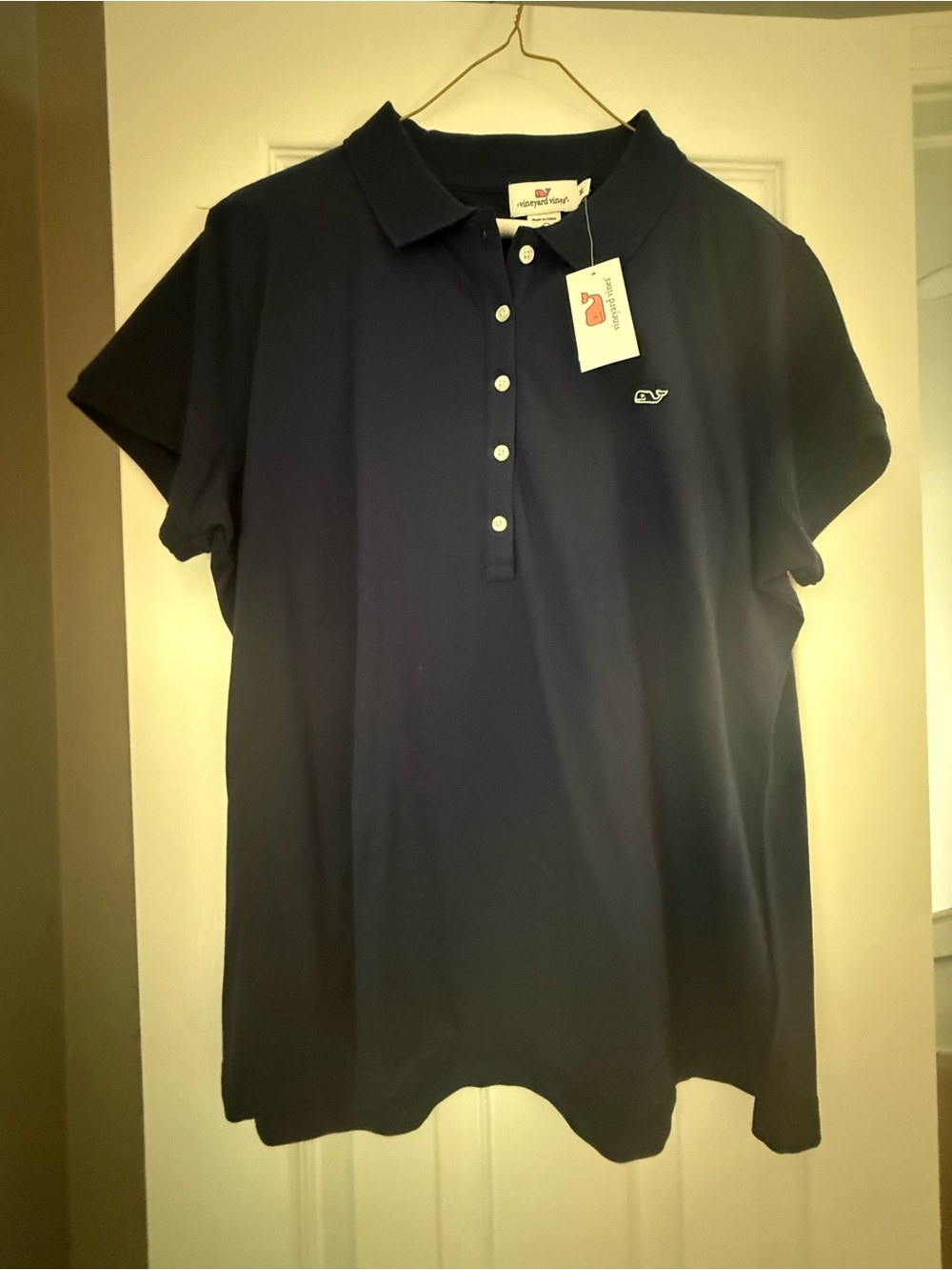 Vineyard Vines Women’s Navy Shoreline Polo Shirt